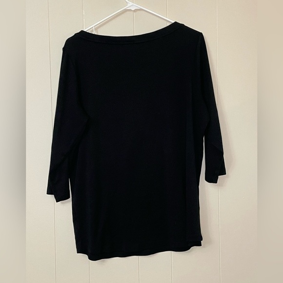 Jones New York Black Button-Shoulder Top - Picture 3 of 3